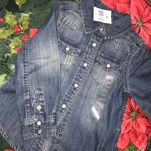 Ralph Lauren’s Girls denim shirt 3T NWT
